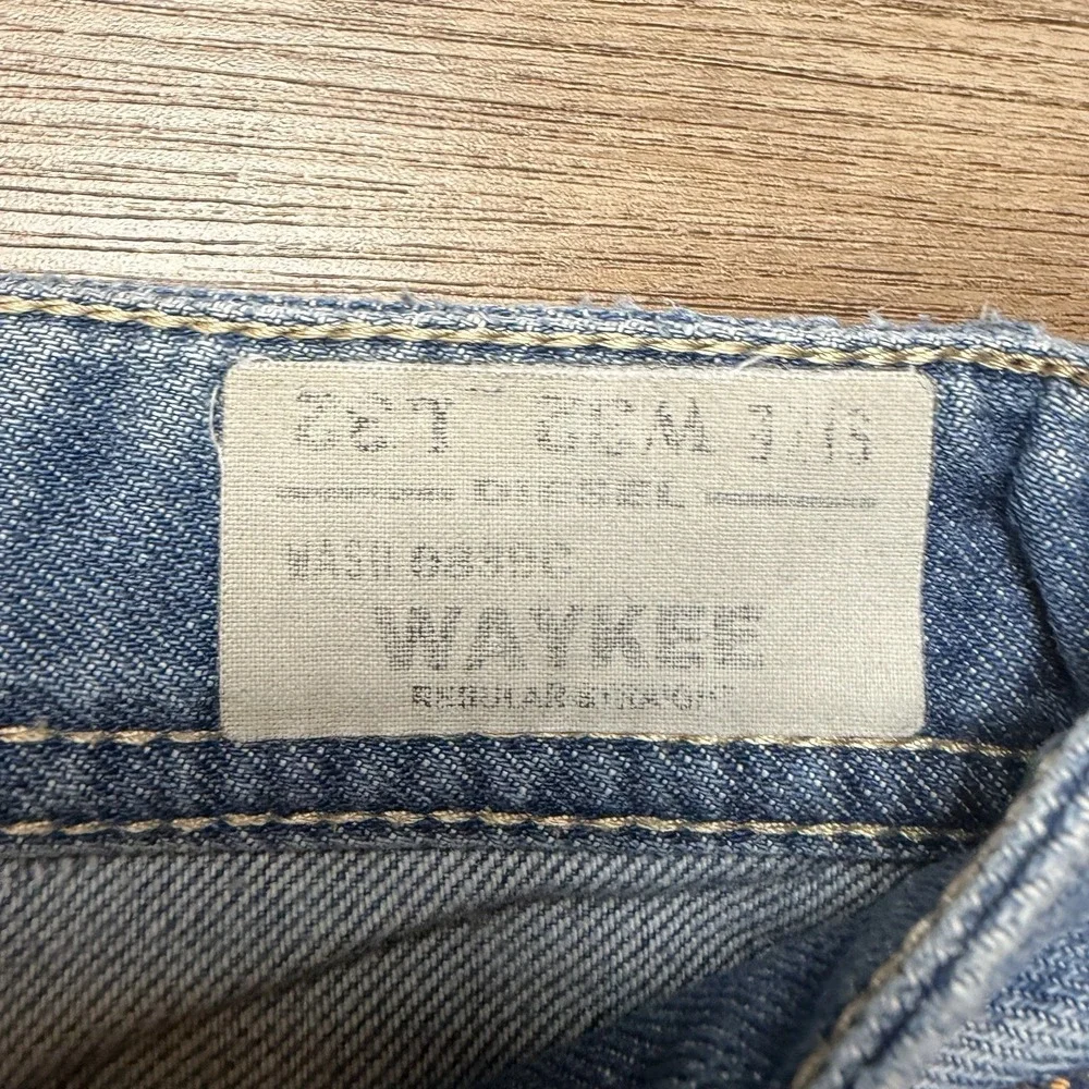 Diesel Waykee Jeans Men 32x32 Blue Straight Leg Distressed Medium Wash 0839C